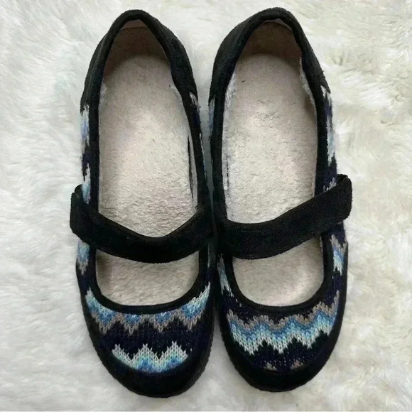 Orthaheel Alta Slippers  Black / Blue / Pink Zigzag Size 5 - Picture 2 of 16
